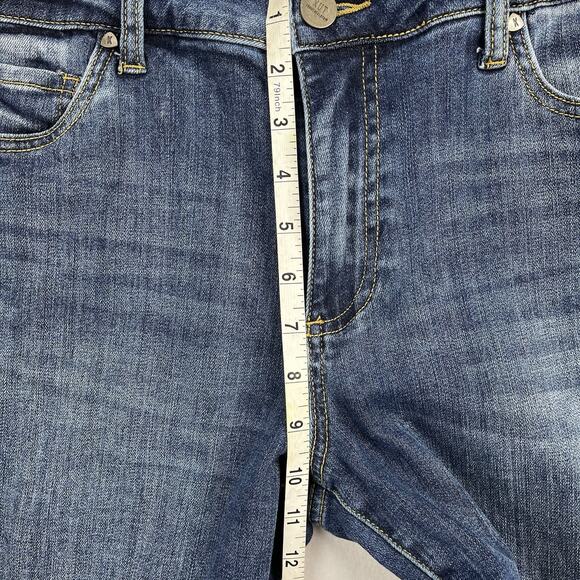KUT From The Kloth High Rise Ankle Straight Leg Jeans Petite Women Sz 10P Cuffed - Picture 11 of 12